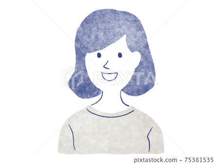 Female stamp upper body Female stamp upper body 75381535