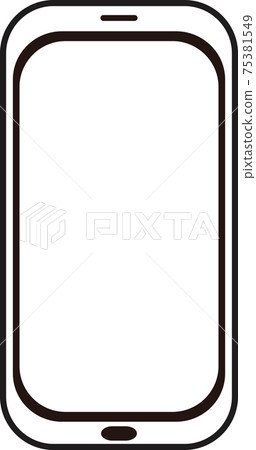 Smartphone, smartphone, mobile phone, business, simple line art, icon, illustration material Smartphone, smartphone, mobile phone, business, simple line art, icon, illustration material 75381549