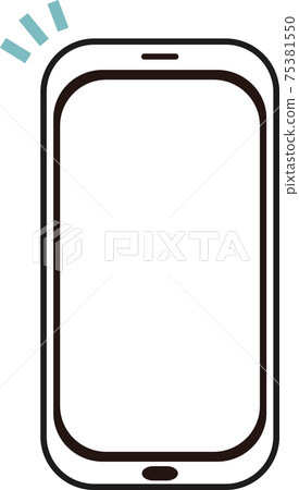 Smartphone, smartphone, mobile phone, business, simple line art, icon, illustration material Smartphone, smartphone, mobile phone, business, simple line art, icon, illustration material 75381550