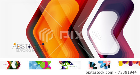 Set of vector geometric abstract backgrounds - Stock Illustration ...