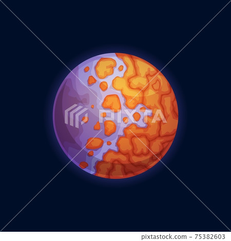 Fantasy planet alien galaxy universe isolated icon 75382603