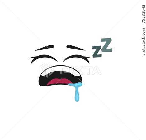 Tired sleepy emoticon with z sign isolated icon Tired sleepy emoticon with z sign isolated icon 75382942
