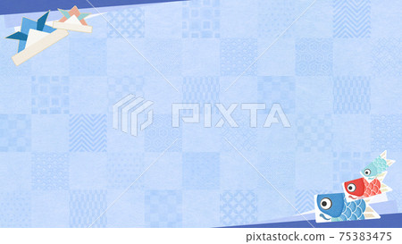 Carp streamer and checkered background material-There are multiple variations 75383475