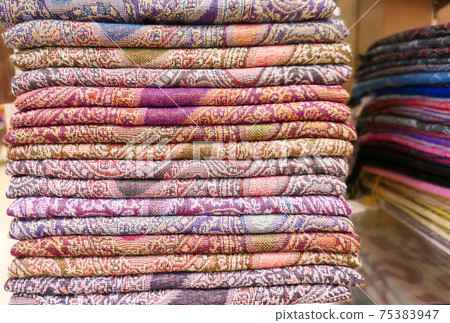 Stack of headscarfes Stack of headscarfes 75383947