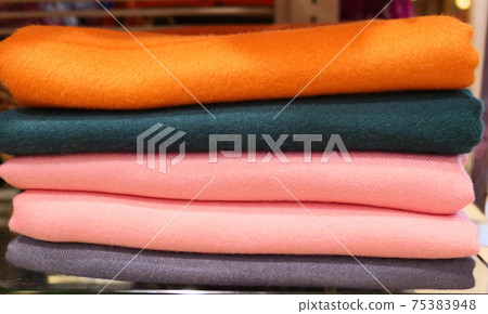 Stack of headscarfes Stack of headscarfes 75383948
