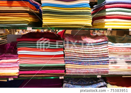 Stack of headscarfs Stack of headscarfs 75383951