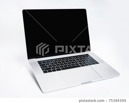 close up. modern laptop on a white background. close up. modern laptop on a white background. 75384309