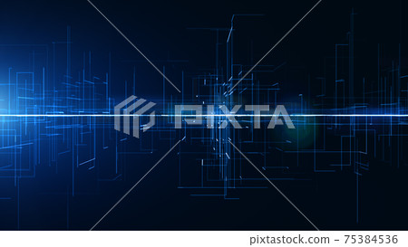 Digital Abstract Background, Digital Cyberspace and Technology Network Connections. 3d rendering 75384536