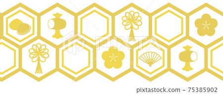 Hinamatsuri_border golden two colors 75385902