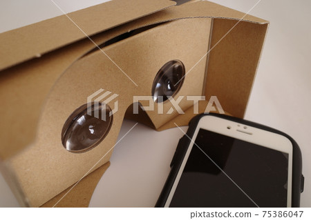 Cardboard vr goggles and smartphone Cardboard vr goggles and smartphone 75386047