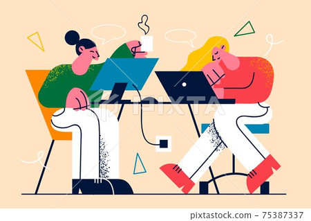 Working process, modern office concept 75387337