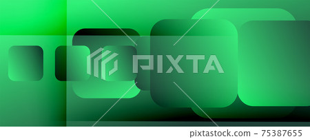 Square shapes composition geometric abstract background. 3D shadow effects and fluid gradients. Modern overlapping forms Square shapes composition geometric abstract background. 3D shadow effects and fluid gradients. Modern overlapping forms 75387655