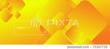 Square shapes composition geometric abstract background. 3D shadow effects and fluid gradients. Modern overlapping forms 75387738