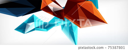 Vector 3d triangles and pyramids abstract background for business or technology presentations, internet posters or web brochure covers 75387801