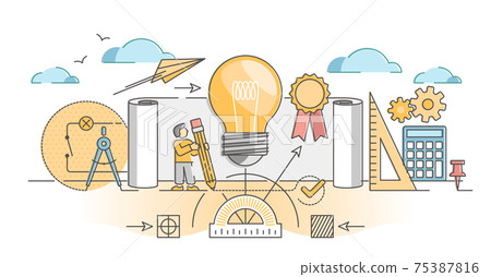 Patent for author copyright and protection from plagiarism outline concept 75387816