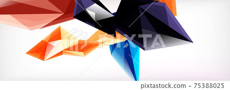 Vector 3d triangles and pyramids abstract background for business or technology presentations, internet posters or web brochure covers Vector 3d triangles and pyramids abstract background for business or technology presentations, internet posters or web brochure covers 75388025