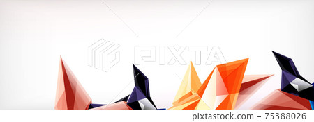 Vector 3d triangles and pyramids abstract background for business or technology presentations, internet posters or web brochure covers Vector 3d triangles and pyramids abstract background for business or technology presentations, internet posters or web brochure covers 75388026