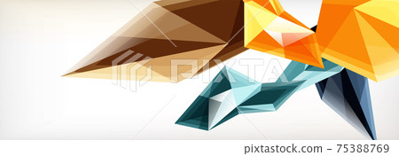 Vector 3d triangles and pyramids abstract background for business or technology presentations, internet posters or web brochure covers Vector 3d triangles and pyramids abstract background for business or technology presentations, internet posters or web brochure covers 75388769