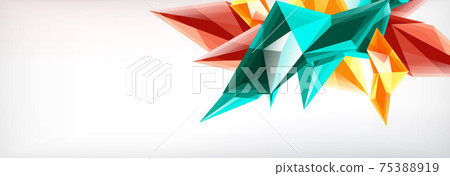 Vector 3d triangles and pyramids abstract background for business or technology presentations, internet posters or web brochure covers Vector 3d triangles and pyramids abstract background for business or technology presentations, internet posters or web brochure covers 75388919