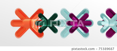Abstract glossy crosses background for business or technology presentations, internet posters or web brochure covers Abstract glossy crosses background for business or technology presentations, internet posters or web brochure covers 75389687