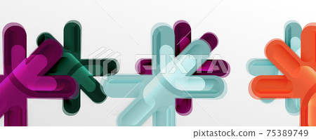 Abstract glossy crosses background for business or technology presentations, internet posters or web brochure covers Abstract glossy crosses background for business or technology presentations, internet posters or web brochure covers 75389749