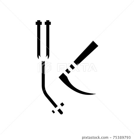 tracheal intubation tools glyph icon vector illustration tracheal intubation tools glyph icon vector illustration 75389793