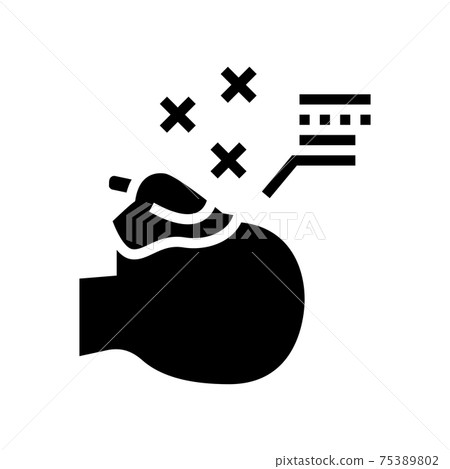 patient sleeping under anesthesia glyph icon vector illustration patient sleeping under anesthesia glyph icon vector illustration 75389802