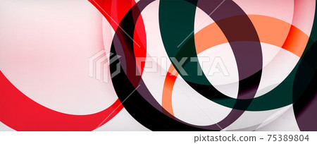 Ring geometric shapes, o letter repetition wallpaper. Abstract background for business or technology presentations, internet posters or web brochure covers 75389804
