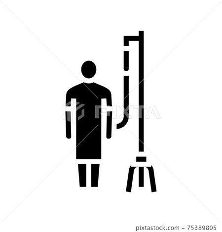 patient with dropper glyph icon vector illustration 75389805