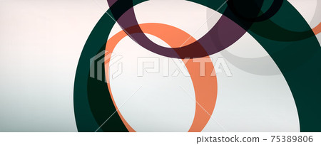 Ring geometric shapes, o letter repetition wallpaper. Abstract background for business or technology presentations, internet posters or web brochure covers 75389806