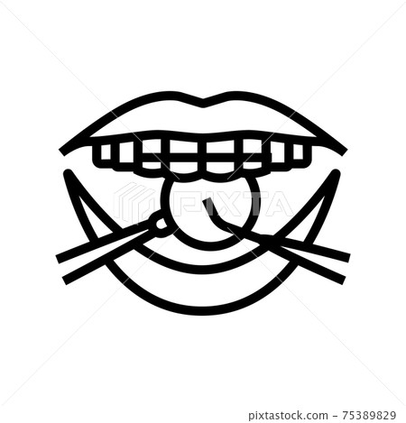 checking tooth braces line icon vector illustration checking tooth braces line icon vector illustration 75389829