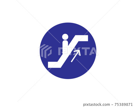 Escalator elevator icon. Vector illustration, flat design. Escalator elevator icon. Vector illustration, flat design. 75389871