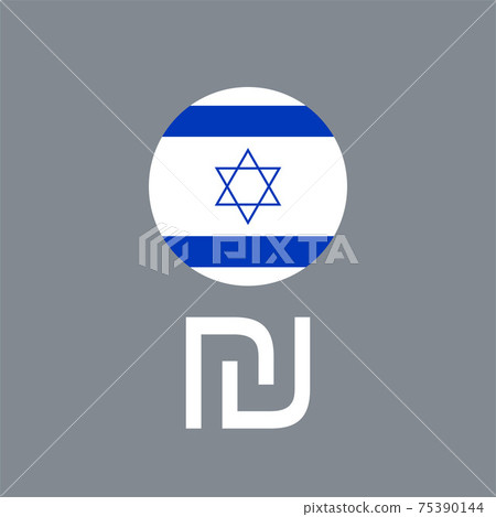 Flag, shekel, Israel icon. Vector illustration, flat design 75390144
