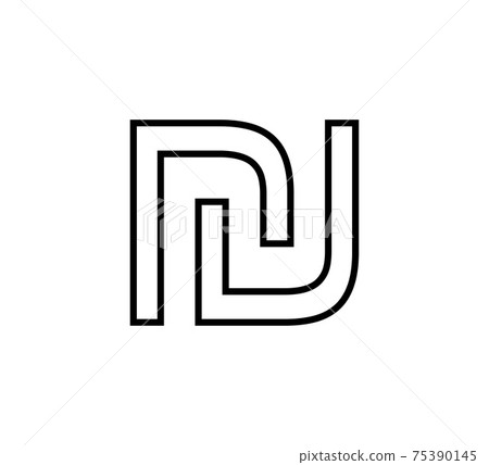 Israeli, shekel icon. Vector illustration, flat design 75390145