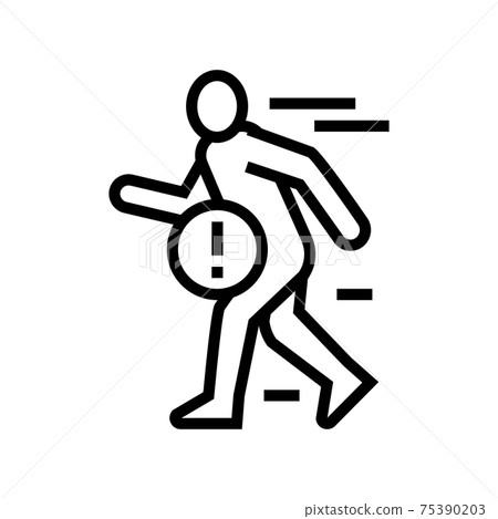 pain when fast walking line icon vector illustration pain when fast walking line icon vector illustration 75390203