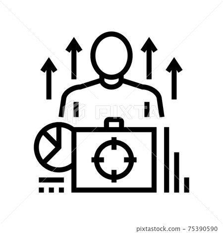 business expert line icon vector illustration - Stock Illustration ...