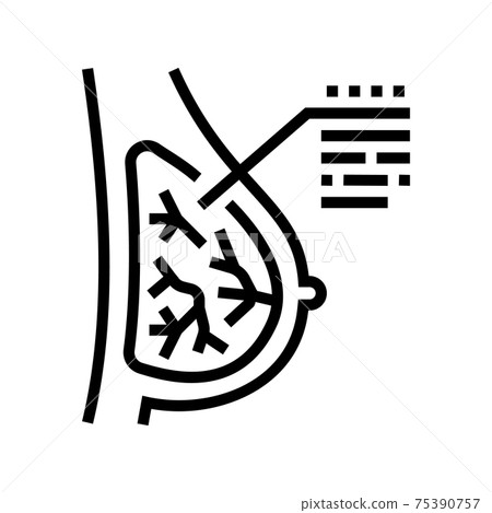 incision breast line icon vector illustration incision breast line icon vector illustration 75390757