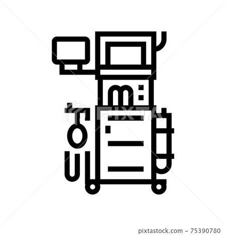 anesthesia machine line icon vector illustration anesthesia machine line icon vector illustration 75390780