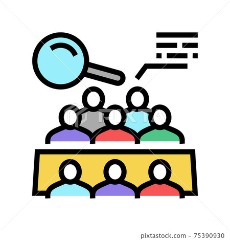 meeting of shareholders color icon vector illustration 75390930
