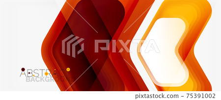 Vector 3d arrow geometric composition, abstract background for business or technology presentation, internet poster or web brochure cover, wallpaper 75391002