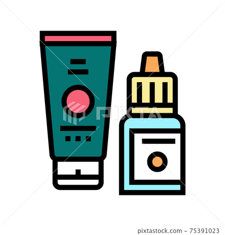 serum and cream beauty cosmetics color icon vector illustration 75391023