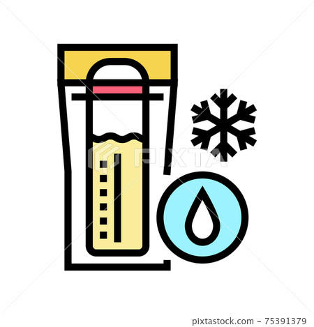 freezing milk storage color icon vector illustration 75391379