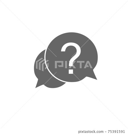 Faq icon, question icon. Vector illustration. Flat design. 75391591