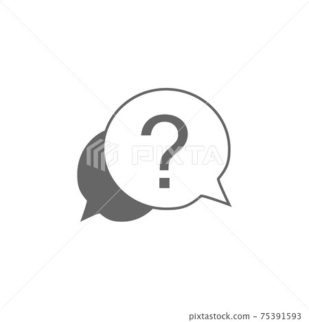 Faq icon, question icon. Vector illustration. Flat design. 75391593