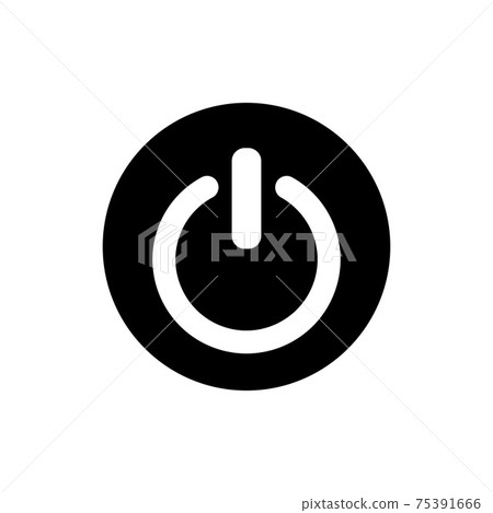Shutdown icon, power icon, on off sign. Vector illustration. Flat design. 75391666