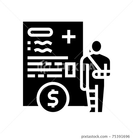 injuries allowance glyph icon vector illustration 75391696