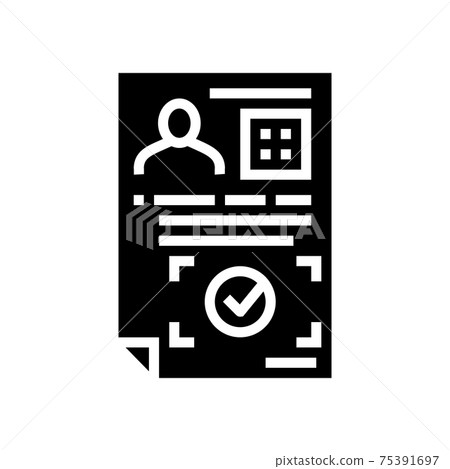 approval allowance glyph icon vector illustration 75391697