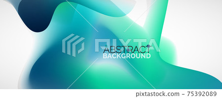 Fluid color gradient abstract background, trendy colorful wallpaper. Vector illustration for placards, brochures, posters, banners and covers 75392089
