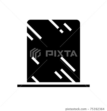 bathroom mirror glyph icon vector illustration 75392364