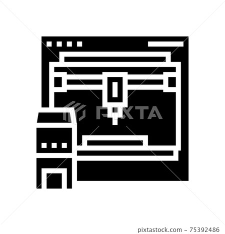 3d printer glyph icon vector illustration 3d printer glyph icon vector illustration 75392486